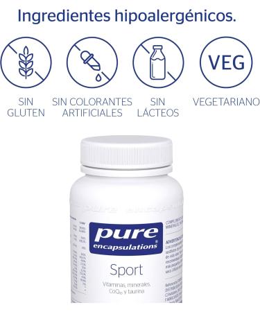  Pure Encapsulations PURE ENCAPSULATIONS | Sport | Vitamins Minerals CoQ10 and Taurine | 60 Vegetable Capsules - Buy Online on GoSupps.com