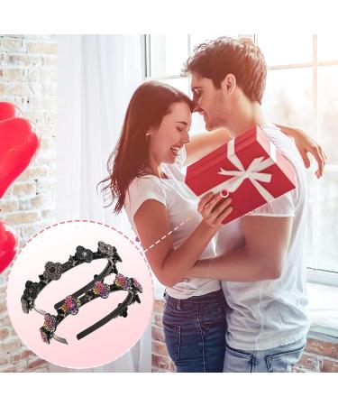 Sparkling Crystal Stone Hair Clips Double Bangs Hairstyle Headband Set for Women - Rhinestone Twist Plait Hair Accessories - Buy Online on GoSupps.com