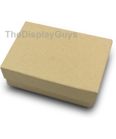TheDisplayGuys 100-Pack 32 Cotton Filled Cardboard Paper Jewelry Box Gift Case - Kraft Brown (3 1/4 x 2 1/4 x 1) 3 1/4 x 2 1/4 x 1 (32) - Buy Online on GoSupps.com