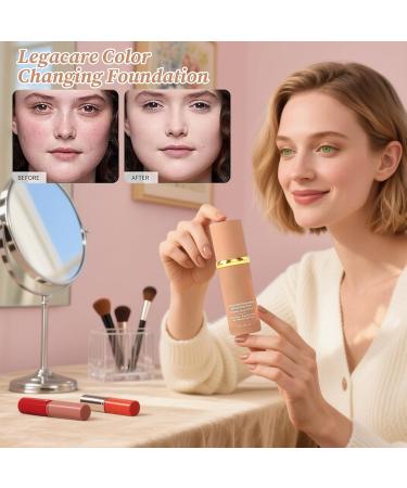 Self-Adjusting Foundation | 30ml 4-in-1 SPF 50 Tinted Foundation Makeup for Oily Sensitive and Mature Skin Types - Evening Date Dance Running Hiking - Buy Online on GoSupps.com