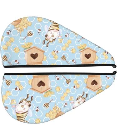 Quick-Dry Hair Towel Wrap with Button | Cute Gnome Bee Design | Hair Drying Towel Turban for Fast Absorption - Buy Online on GoSupps.com