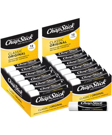ChapStick Bulk Lip Balm Classic Original 24-Count Lip Moisturizer for Dry Lips 0.15 Ea