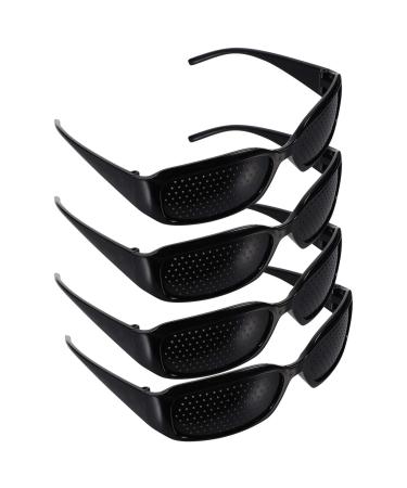 Healifty 4 pieces Raster glasses hole glasses for eye training glasses with pinhole glasses for relaxation grid glasses sport black sunglasses for women men amblyopia lazy eye lazy eyes