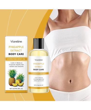 AMALIA Pineapple Extract Hydrating Body Oil 8 FL OZ Natural Moisturizing Oil Nourishing Body Oil with Jojoba & Vitamin E - Buy Online on GoSupps.com