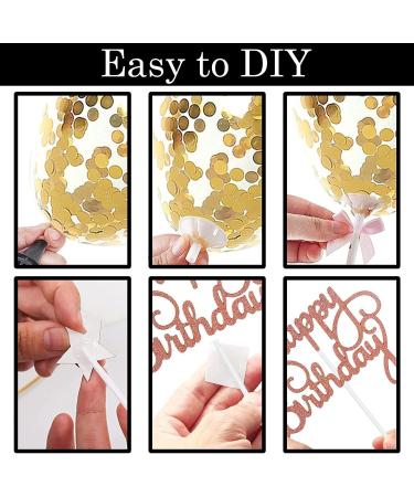 Happy 16th Birthday Cake Toppers Rose Gold Personalised for Kids Girl 2 Star 4 Heart 1 Crown with Balloon Customised 16th Birthday Cake Toppers Decor for Bithday Party Happy Birthday Sign for Cake Rose Gold-16th - Buy Online on GoSupps.com