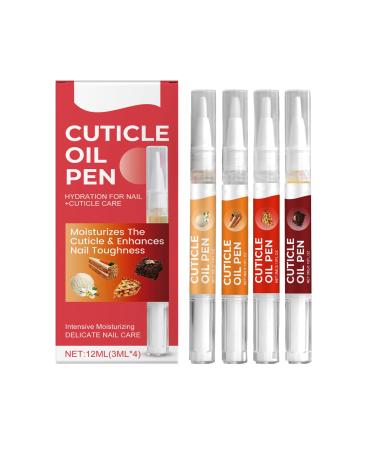 Lot de 4 b tons de soin des ongles hydratants pour ongles - Soin des ongles - Pour enlever les callosit s - Huile de r paration pour ongles