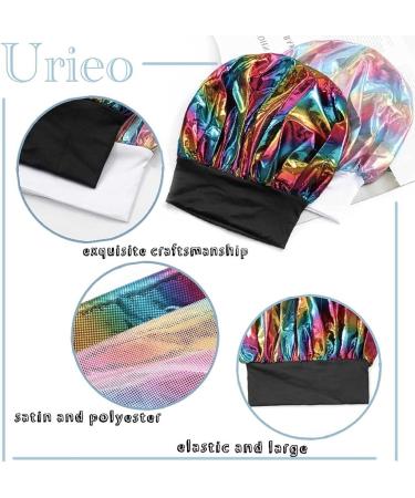 Satin Black Extra Large Bonnet Caps for Women and Girls - Pack of 2 - Buy Online on GoSupps.com