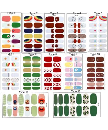 Nail Decoration Rainbow Strawberry Flower Nail Art Design Self-adhesive Nail Stickers 3D Nail Art(Type 4) - Buy Online on GoSupps.com