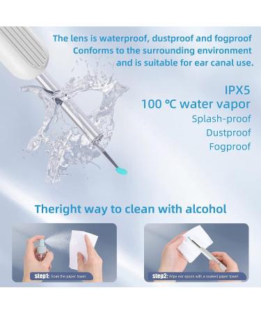 NE3 Ear Wax Removal 3.6mm 1296p HD Wireless Camera Endoscope with 8 Earwax Cleaner Kit - White - Buy Online on GoSupps.com