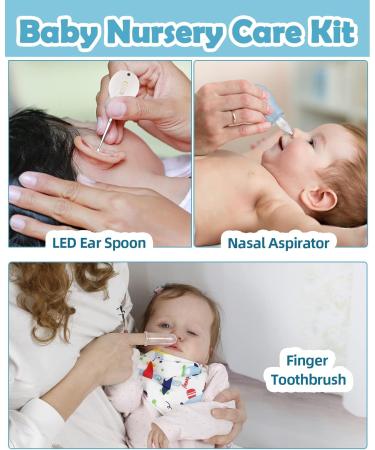 Lictin Baby Health Care Kit - 15PCS Newborn Grooming & Safety Nail Care Set in Blue - Buy Online on GoSupps.com
