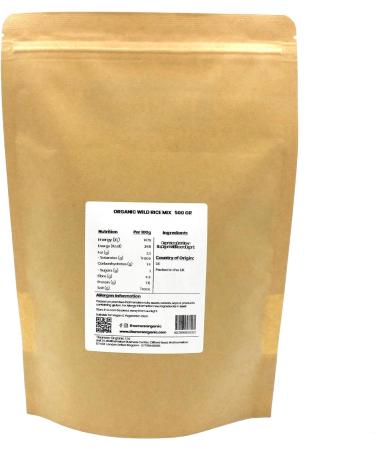 Organic Wild Rice Mix - Camargue Red Rice Long Grain Brown Rice - 500g Pack - Raw Vegan GMO-Free - Nutritious & Sustainable - Buy Online on GoSupps.com