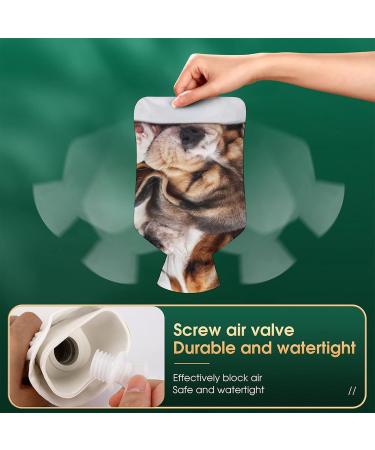 Sleeping Dog Hot Water Bottle with Plush Cover | Hand Warmer for Adults & Kids | 26.5x15.3cm - International Shipping Available - Buy Online on GoSupps.com