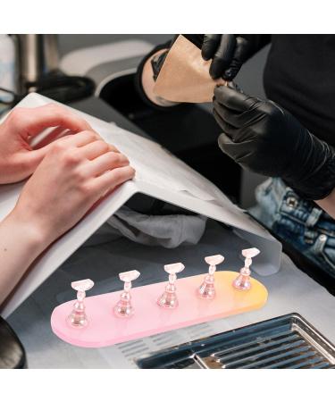 minkissy 1 Set Nail Practice Holder Decor Fake Nails Practice Nail Racks Nail Art Manicure Nail Holder for Painting Nails Beauty Nail Racks Convenient Nail Racks Convenient Nail Holders Pink Yellow - Buy Online on GoSupps.com