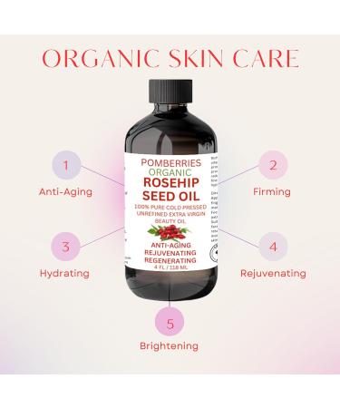 Premium Organic Rosehip Oil | Cold-Pressed Anti-Aging Face Oil | Reduces Wrinkles & Rich in Vitamin C | Natural Skin Care Moisturizer - Buy Online on GoSupps.com