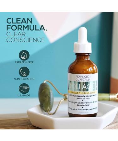 Advanced Clinicals Collagen Instant Plumping Serum 1.75 fl oz - Boost Hydration & Reduce Wrinkles - Buy Online on GoSupps.com