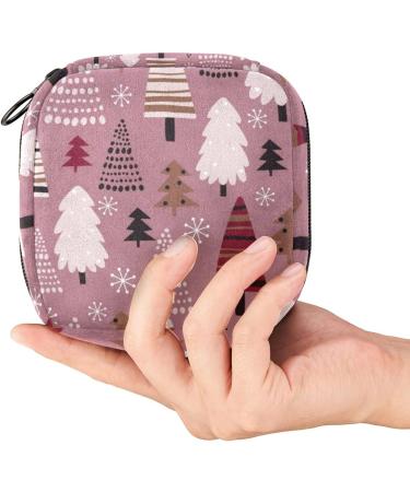 Guantierendiy Sanitary Napkin Storage Bag - Portable Period Pouch for Women & Teens | Menstrual Cup & Nursing Pad Holder - Christmas Tree Design (Multicolor) - Buy Online on GoSupps.com