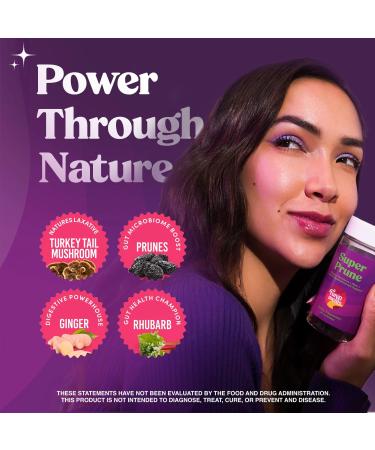 Fungiments Super Prune - Mushroom Supplement - Turkey Tail Mushrooms Fiber Rhubarb Prunes Ginger Chamomile - Debloating Constipation Relief (2-30 Count Gummies) - Buy Online on GoSupps.com