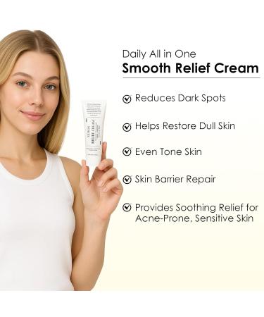 Relief Cream for Skin Barrier Support Soothing & Nourishing Care for Blemish-Prone and Uneven Skin Tone with Arbutin Tranexamic Acid & Niacinamide Vegan Formula for Sensitive Skin 1.69 fl oz - Buy Online on GoSupps.com