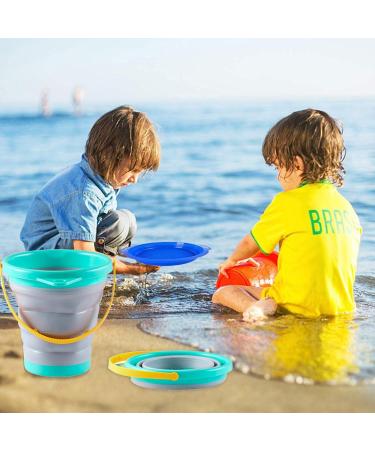 Foldable Pail Bucket | Sand Pail - Beach Bucket Sand Buckets Folding Bucket Easter Bucket for Kids Camping Frifer - Buy Online on GoSupps.com