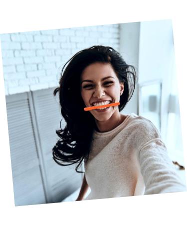 Angoily Facial Smile Maker Arm Sleeves - Face Trainer & Slim Mouth Exerciser | Enhance Your Smile & Beauty - 11.5X2.5cm Orange - Buy Online on GoSupps.com