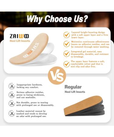 Buy Heel Lift Insoles - Height Increase Shoe Lifts for Men & Women | Relieve Heel Pain & Fix Leg Length Discrepancy - Buy Online on GoSupps.com