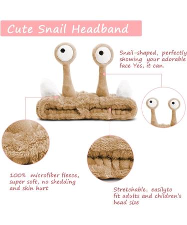 Kireida Facial Wash Headband - Coral Fleece Cartoon Hair Band with Palm & Snail | Creative Face Washing Accessories - Buy Online on GoSupps.com