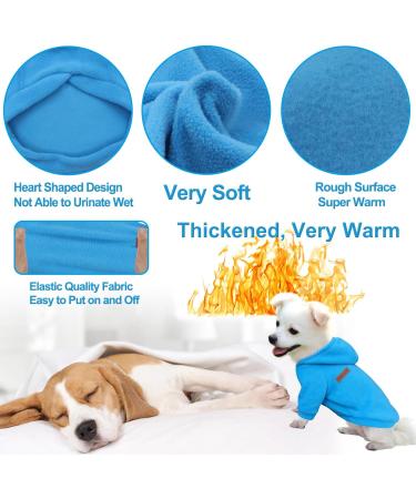Hualisiji XXL Blue Hooded Sweater for Dogs - Lightweight & Soft Chihuahua Hoodie Warm Dog Sweatshirt for Easy Carrying - Buy Online on GoSupps.com