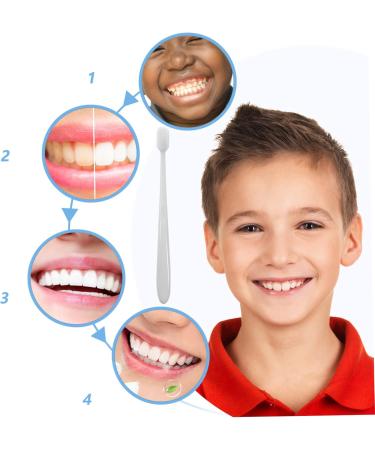 Minkissy 4-Piece Soft Travel Toothbrush Set for Kids - Extra Soft Natural Bristles with Peppermint Flavor - Ideal for Gentle Care of Children's Teeth - Buy Online on GoSupps.com