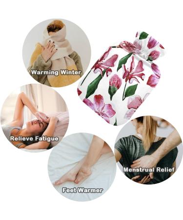 NAANLE Japanese Cherry Blossom Transparent Hot Water Bottle - 2L Large Perfect for Menstrual Cramps Relief & Heat Therapy - Buy Online on GoSupps.com