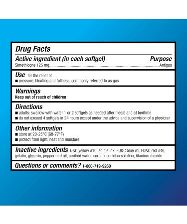 Amazon Basic Care Gas Relief Softgels - Extra Strength Simethicone 125 mg 30 Count (Pack of 2) - Fast-Acting Antigas Relief for International Shipping - Buy Online on GoSupps.com