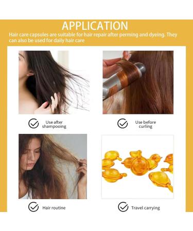 Capsules for Hair Care Hair Serum Capsule Repair Damaged Hair Oil Capsules Hair Vitamin Serum Capsule Deep Care Repair Damaged Hair Hair Care Moisturizing Anti Frizz Moisturizing - Buy Online on GoSupps.com