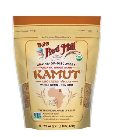 Bob's Red Mill Organic Kamut Khorasan Wheat Berries 24 oz - Pack of 4 | Whole Grain Superfood - Buy Online on GoSupps.com