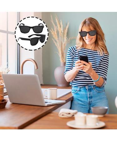NODCOWS 2 Pack Pinhole Glasses - Perforated Raster Glasses for Eye Training & Relaxation | Foldable Grille Glasses for Clear Vision - Buy Online on GoSupps.com