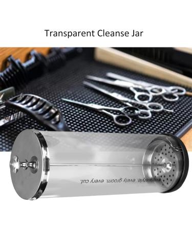 Barbicide Soaking Jar Transparent Cleansing Glass Jar for Barber Tools Nail Salon Supplies Cleansing - Buy Online on GoSupps.com