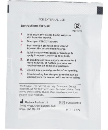CELOX Granular Hemostat Blood-Clotting Crystals 3 Count - Stop Bleeding Fast - Buy Online on GoSupps.com