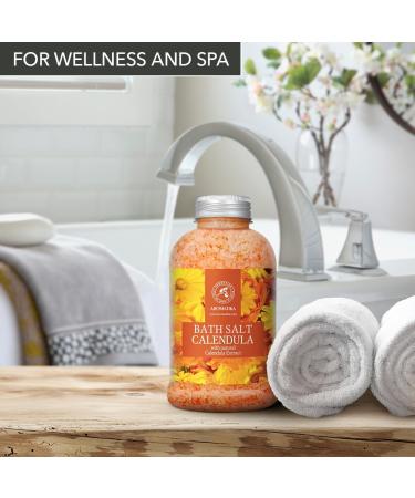 Ringle Flowers Bathing Salt 600g - Natural Marigold Oil Mineral Salt & Aromatherapy for Relaxation & Beauty - Buy Online on GoSupps.com