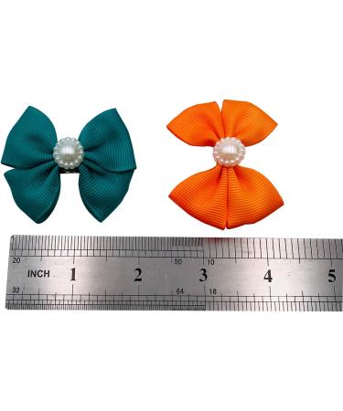 Pet Show 10 Pack Small Dog Hair Clips Bow French Barrette Bows Accessories for Yorkie Teddy Grooming - Buy Online on GoSupps.com