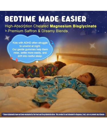 Kids Magnesium Sleep Gummies Sugar Free Magnesium Glycinate Malate & Citrate w/Saffron GABA L-Theanine & Herbs No Melatonin - Natural Bedtime Calm & Sleep Aid for Relaxation Brain Muscle 2Pack - Buy Online on GoSupps.com