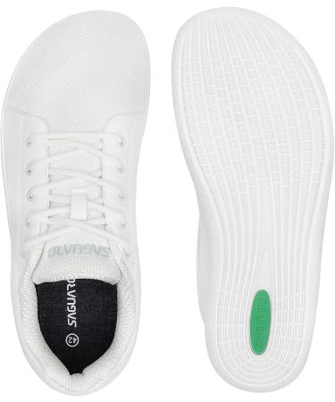 SAGUARO Unisex Knit Barefoot Shoes - DuckStride Luck | Comfortable Minimalist Footwear with Wide Toe Box (Sizes 36-46) - White 42 EU - Buy Online on GoSupps.com