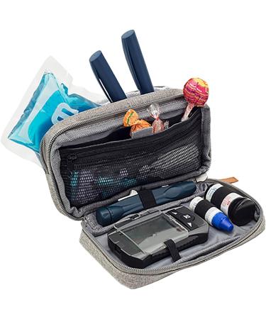 EB DIABETICS Diabetic Bag in Grey Bitone - Stylish & Functional Diabetes Management | Shop Now - Buy Online on GoSupps.com