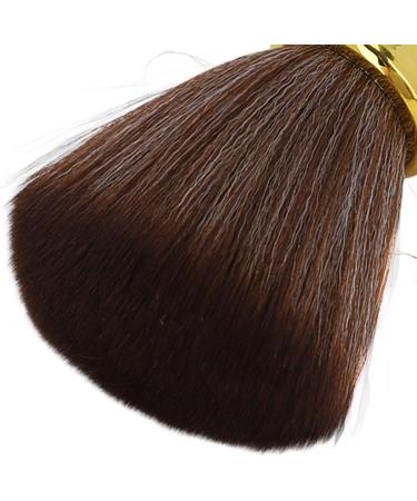 Mini Hair Brush Barber Neck Duster Brush Soft Hair Electroplating Process Barber Brush Neck Duster Hairdressing Tool Suitable for Home Hair Salon Golden - Buy Online on GoSupps.com