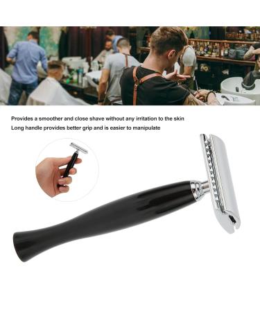 Double Edge Razor - Safe & Easy Operation for Men | Classic Black Manual Shaver - Long-Lasting Quality - Buy Online on GoSupps.com