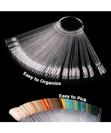 100PC Nail Art Tips Sticks - Fan-Shaped Nail Polish Display Tools for Studios & Beginners | International Shipping - Buy Online on GoSupps.com