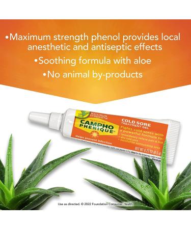 Campho-Phenique Cold Sore Treatment Gel - Original Formula 0.23 Oz (Pack of 6) | Fast Relief & Soothing Care - International Shipping Available - Buy Online on GoSupps.com