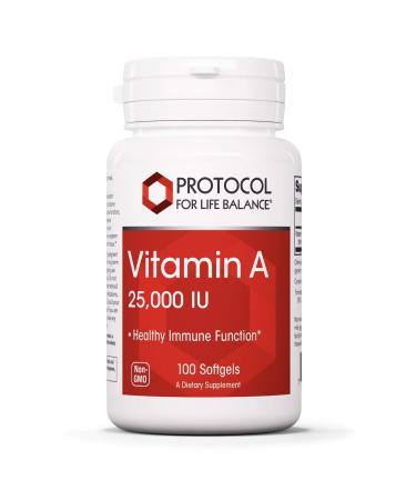 Protocol Vitamin A 25,000 IU - Eye, Retina, and Immune Health - 100 Softgels