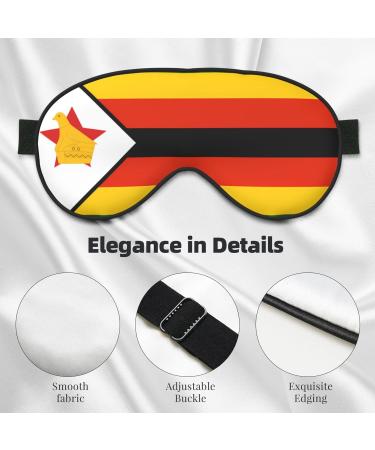 Flag of Zimbabwe Soft Eye Mask - Comfortable Light Blocking Sleep Mask for Side Sleepers - Buy Online on GoSupps.com