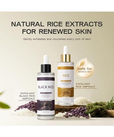  Generisch Black Rice White Rice Exfoliating Serum 100ml Exfoliating for Women and Men Rice Bulb Blackhead Remover Moisturizer for All Skin (2) - Buy Online on GoSupps.com