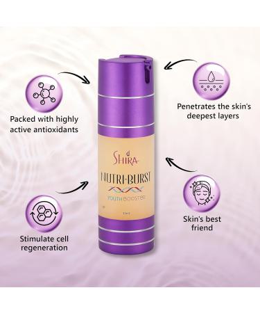Shira Nutriburst Youth Booster Serum 30ml | Vitamin E Hyaluronic Acid Retinol & Collagen for Youthful Skin Firming & Resurfacing | International Shipping Available - Buy Online on GoSupps.com