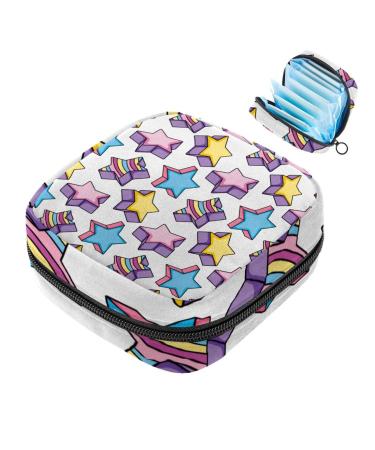 Javenproeqt portable women's binding bags menstrual cup pocket female menstrual insert bag for teenage girls tampons for the first period star-art background multicolored 02