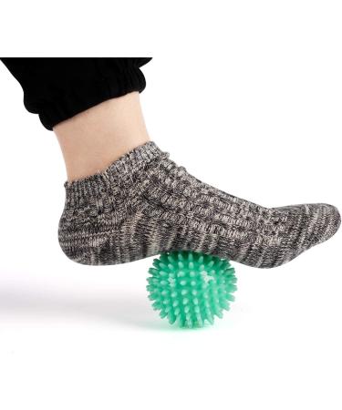 Spiky Massage Ball for Feet - Plantar Fasciitis Relief - Trigger Point Therapy - Muscle Recovery - Pain Relief - Green (2 Pack) - Buy Online on GoSupps.com